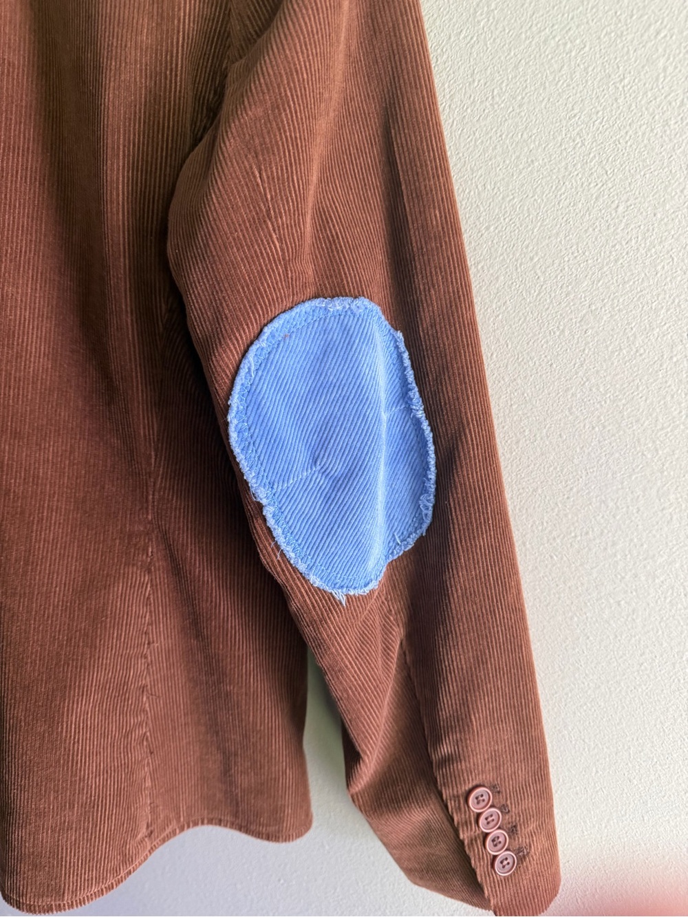 Metrostyle Brown Corduroy Jacket with Blue Lining - Picture 7 of 7